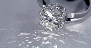 Image of Diamond ring cleaned with Sparkle Again Diamond Cleaner